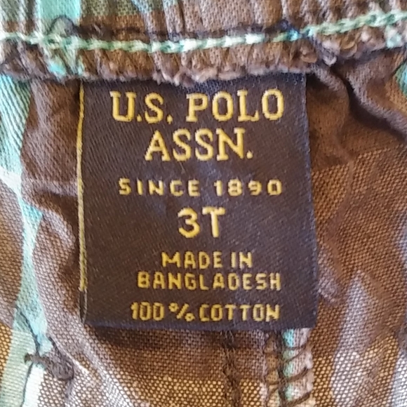 U.S. Polo Assn. Blue/Grey Plaid Shorts Size 3T - Picture 6 of 8